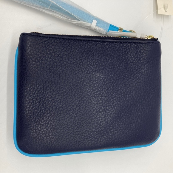 NWT Talbots Indigo Blue Leather Wristlet - Picture 3 of 7